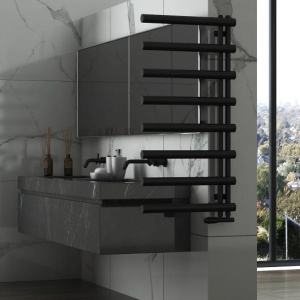 Calorifer portprosop TUBE BLACK 1200x600mm - negru mat - Img 2