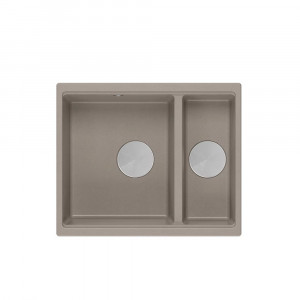 Chiuveta compozit sub blat Quadron Logan 150 bej - inox 56x46 cm - Img 2