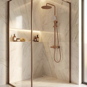 Coloana de dus cu termostat Drop Brush Copper - Img 3