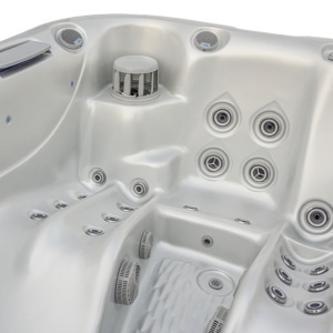 JACUZZI DE GRĂDINĂ CADĂ SPA 530 HUSĂ DE CAFEA ALB PERLAT - Img 5