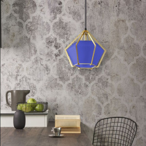 Lampa suspendata de tavan albastra Diamant APP452-1CP - Img 4