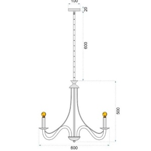 Lampa suspendata de tavan neagra rustica APP648-8CP - Img 5