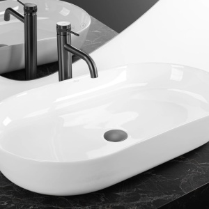 Lavoar ceramic pentru blat CLEO 71 alb - REA - Img 3
