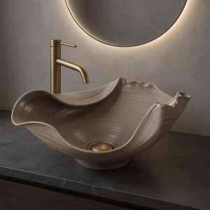 Lavoar ceramic pentru blat REA HM-17 Handmade ART