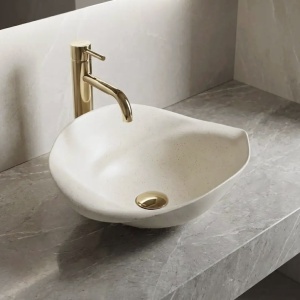 Lavoar ceramic pentru blat REA HM-34B Handmade ART - Img 3