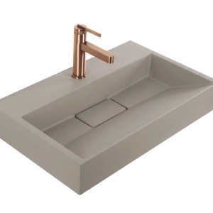 Lavoar din compozit Rea GOYA TAUPE 60CM + Cadru - Img 5