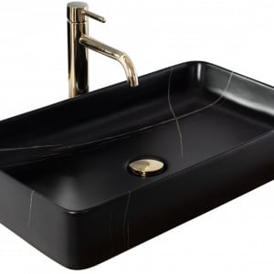 Lavoar pentru blat Denis Black Stone Matt - Img 1