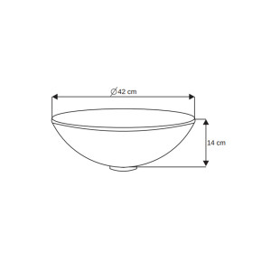 Lavoar pentru blat Ice, 42 x 42 x 14 cm - Img 4