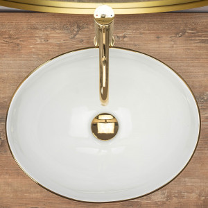 Lavoar pentru blat Rea Sofia Gold Edge - Img 8