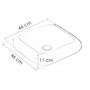 Lavoar pentru blat SCILLA alb 46x46 cm - Img 3