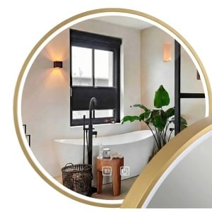 Oglindă LED 100cm MMJ BRUSH GOLD - Img 2