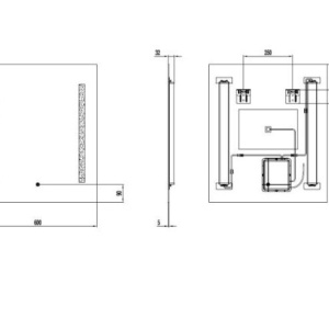 Oglinda LED 60×70 – Anti-aburire, 1800 lm, Control Tactil - Img 2