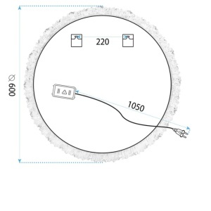 Oglindă LED 60cm YH-3561 - Img 4