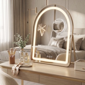Oglindă LED GLAM L.Gold 40x45cm - Img 3