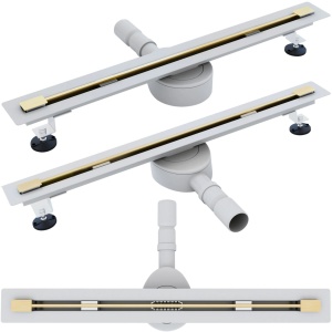 Rigolă de duș Rea Neo Ultra Slim Mirror Gold brush