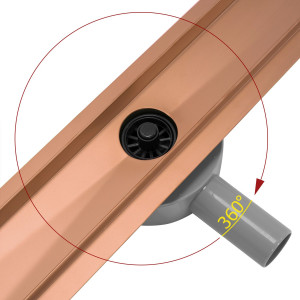 Rigola dus Rea Pure Neo Culoare Cupru 80 cm - Img 2