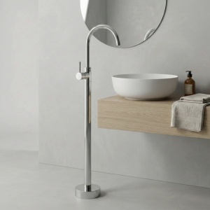Robinet lavoar Lungo Chrome – baterie modernă cromată pentru lavoar, montaj pe blat | disponibil pe Deppo - Img 6
