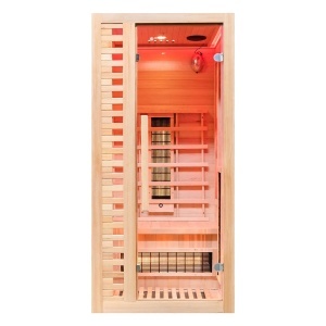 Saună cu infraroșu C1S pentru 1 persoană 90×90 cm cu piatră de sare, LED, Bluetooth – cabină sauna uscată | Deppo - Img 2