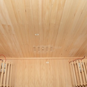 Saună finlandeză 2 persoane cu sobă HARVIA 3.5 kW 120x105 CM – saună tradițională temperatură înaltă, LED, lemn natural | Deppo - Img 12