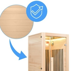 Saună uscată cu infraroșu ALTA1-CRB 90×90 cm – 1-2 persoane, Hemlock, 230V, Bluetooth, cromoterapie | Deppo - Img 11