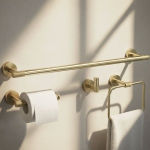 Set accesorii pentru baie GRID Brush Gold 4 piese - Img 3