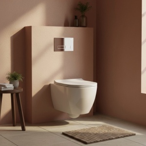 Set Cadru Îngropat Slim 024N pentru WC cu Buton HD Chrome - Img 2