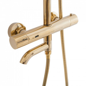Set de dus cu termostat Lungo Gold Auriu - Img 3