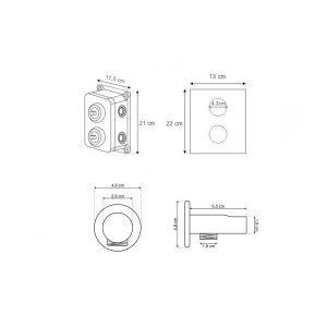 Set de dus termostatic incastrat 3 functii EBOX 1004 - Img 5