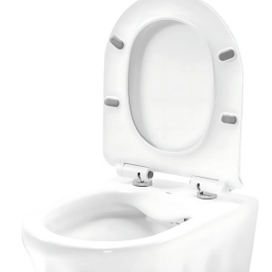 Set vas WC suspendat REA Gustavo Rimless + lavoar pe blat Maya - Img 6