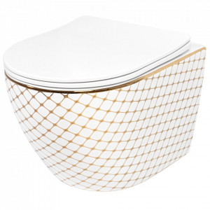 Vas Toaleta Rea Carlos Flat Diamond Gold - Img 1