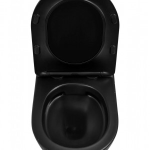 Vas WC suspendat Rea MATT BLACK MARBLE - Img 2