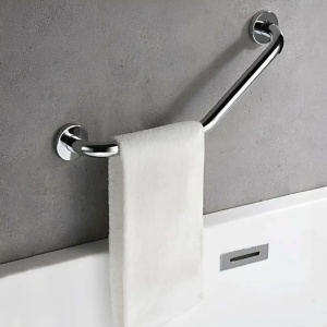 Bară de sprijin unghiulară pentru baie Chrome