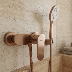 Baterie de duș REA DROP Brush Copper