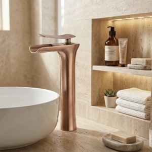 Baterie de lavoar Rea Laguna Brush Copper high - Img 2