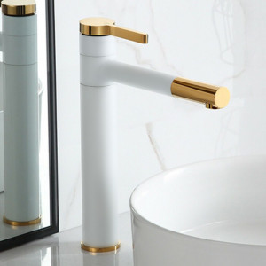Baterie Inalta pentru lavoar SMART White Gold - Img 7