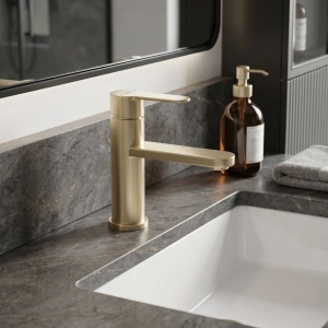 Baterie pentru baie Rea Arcos Brush Gold - Img 2