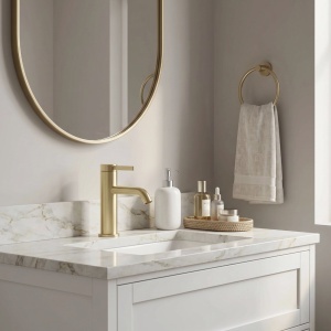 Baterie pentru baie Rea Rivo Brush Gold - Img 5