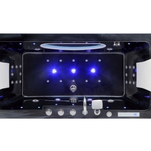 Cadă cu hidromasaj IRIS 933B Deppo Black Wave 160x84 cm - Img 4