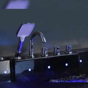 Cadă cu hidromasaj IRIS 933C Deppo Black Wave 170x84 cm - Img 8