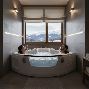 CADĂ DE BAIE SPA CU HIDROMASAJ ORINO Deppo 632C 135x135 CM - Img 10