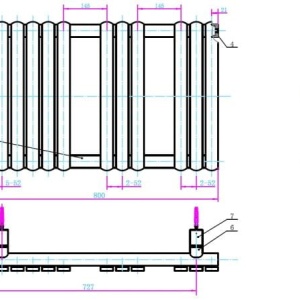 Calorifer portprosop FLAT BLACK 800x500mm - negru mat - Img 2