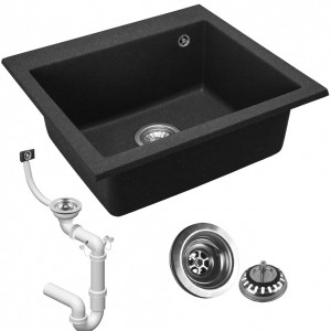 Chiuveta bucatarie Granit West XL black dots - Img 3
