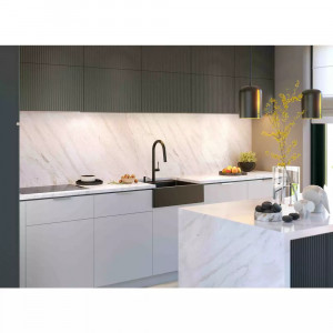 Chiuveta compozit incastrata Quadron Unique Bill 110 negru diamant - auriu 60x54 cm - Img 4
