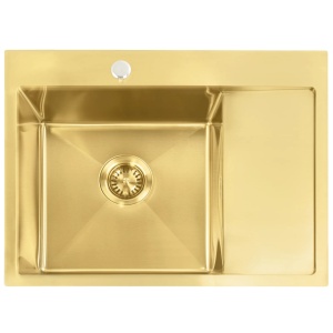 Chiuveta de bucatarie FIN , Model Modern 620x480mm , Culoare Brush Gold - Img 8