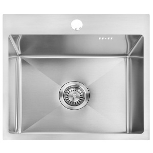 Chiuveta de bucatarie LEO, Model Modern 500x450Mm, Culoare Brush Nickel - Img 8