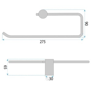 Cuier de baie 9710 Prism Brush Nickle - Img 2