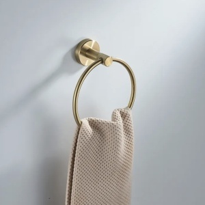 Cuier de baie Ring 6610 Modern Brush Gold - Img 3