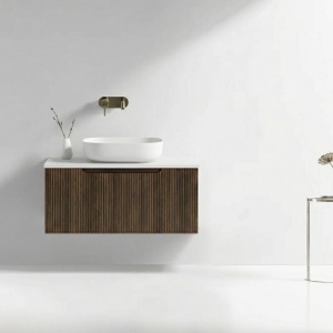 Dulap - lavoar pe blat alb LOTTA 80/100/120 cm, nuc - Img 3