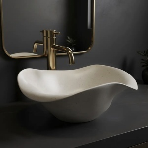 Lavoar ceramic pentru blat REA HM-35B Handmade ART - Img 4