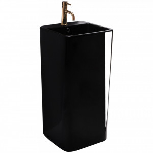Lavoar de podea freestanding Ceramic MIA Negru Black - Img 2